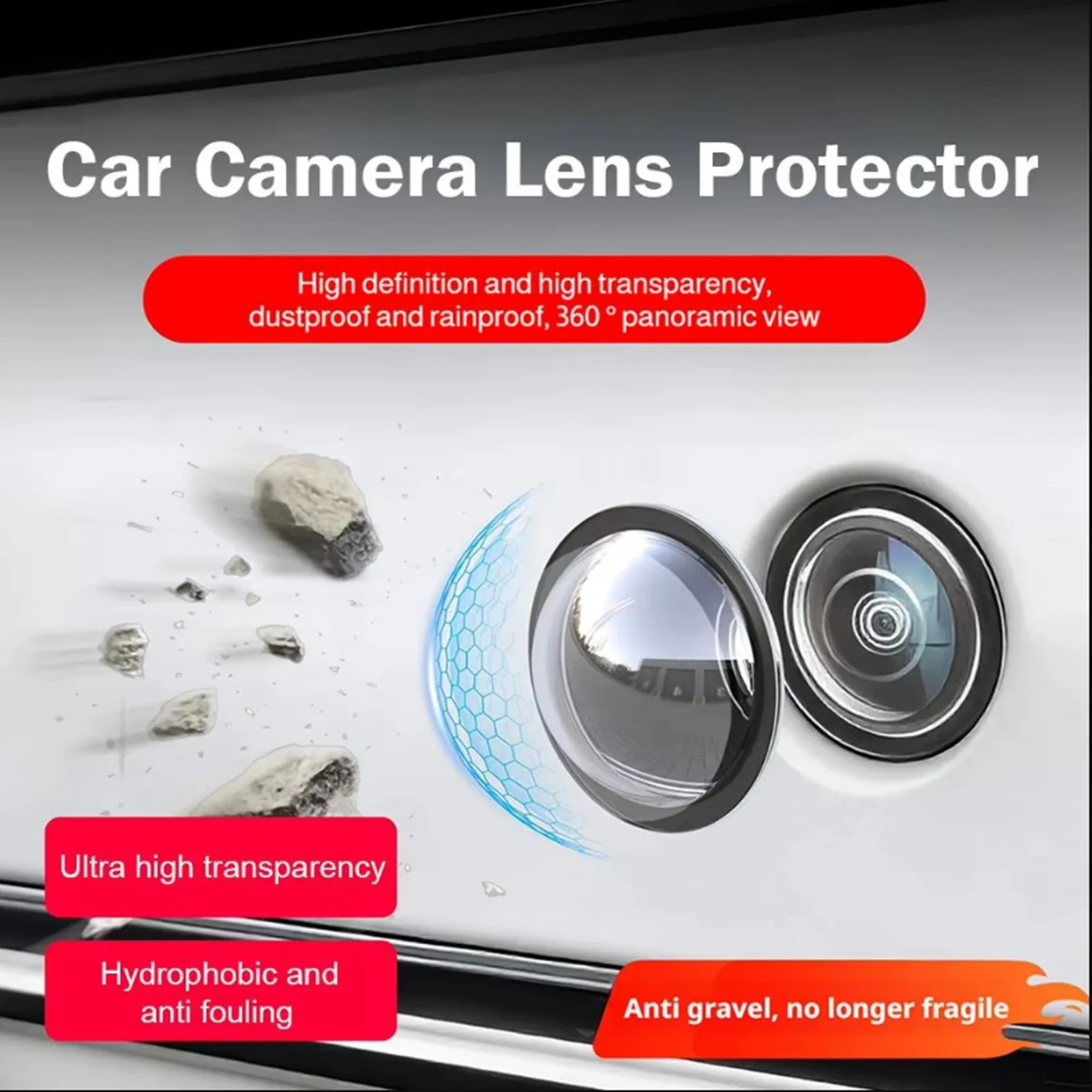 Camera Lens Protector - 2 Pcs Car Camera Lens Protector