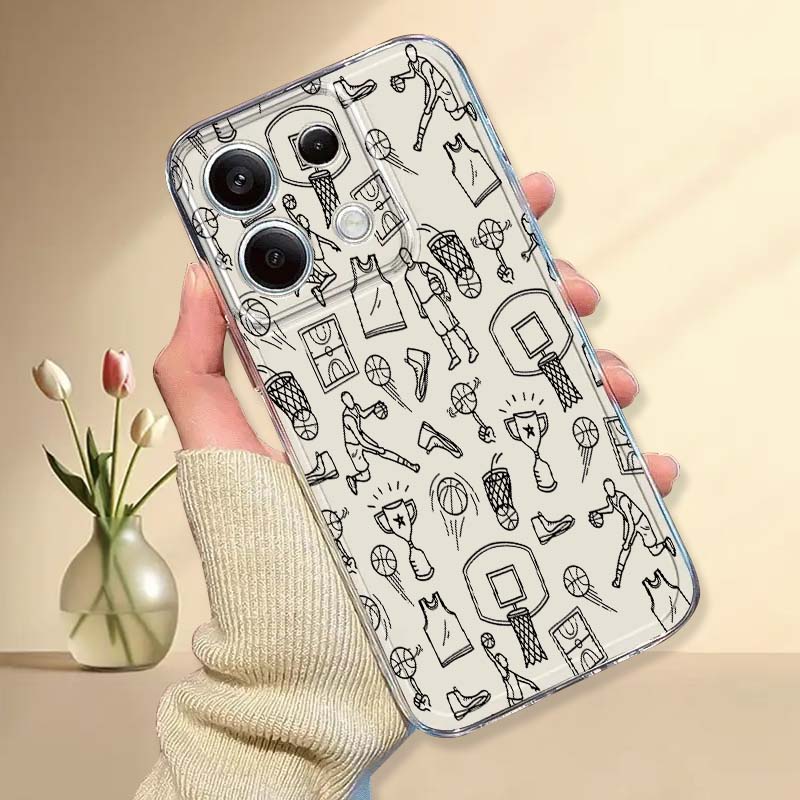 Xiaomi Poco X6 - Basketball Element Illustration Phone Case For