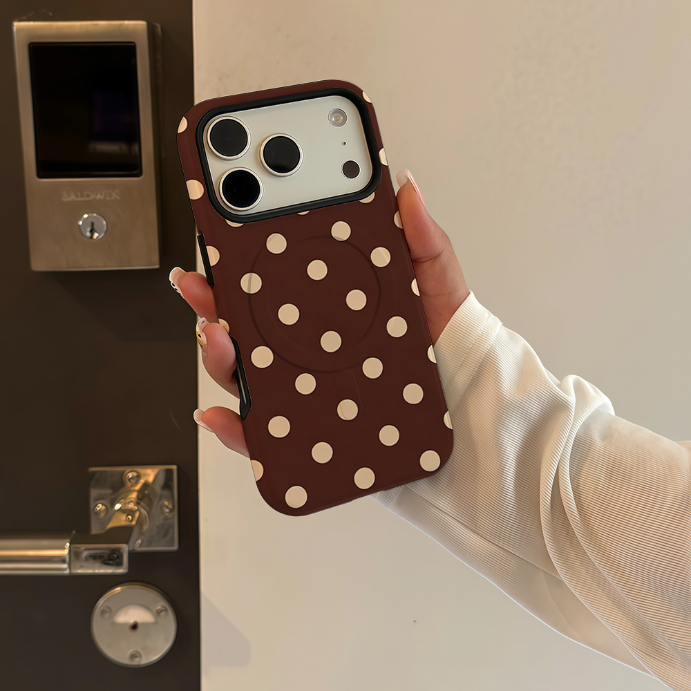 Brown Beige Polka Dot Phone Ca - Apple Iphone 15 评论和价格