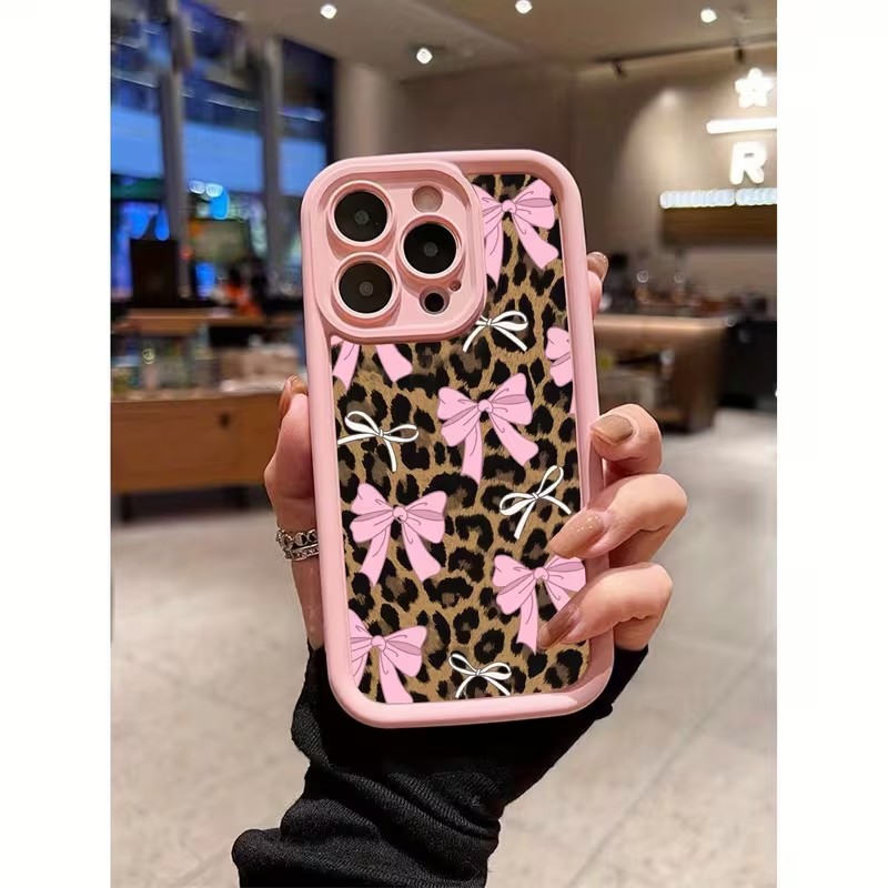 Leopard Print Bow Phone Case F - Apple Iphone 15 Pro Max 评论和价格
