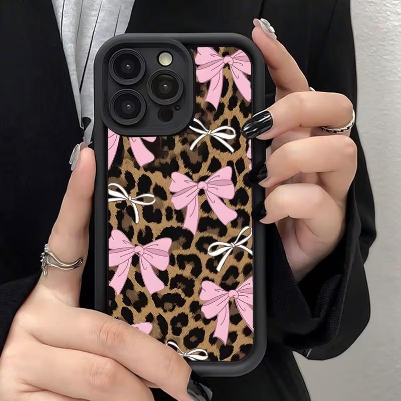 Leopard Print Bow Phone Case F - Apple Iphone 15 Pro Max 评论和价格