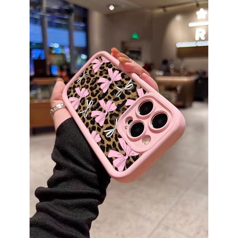 Leopard Print Bow Phone Case F - Apple Iphone 15 Pro Max 评论和价格